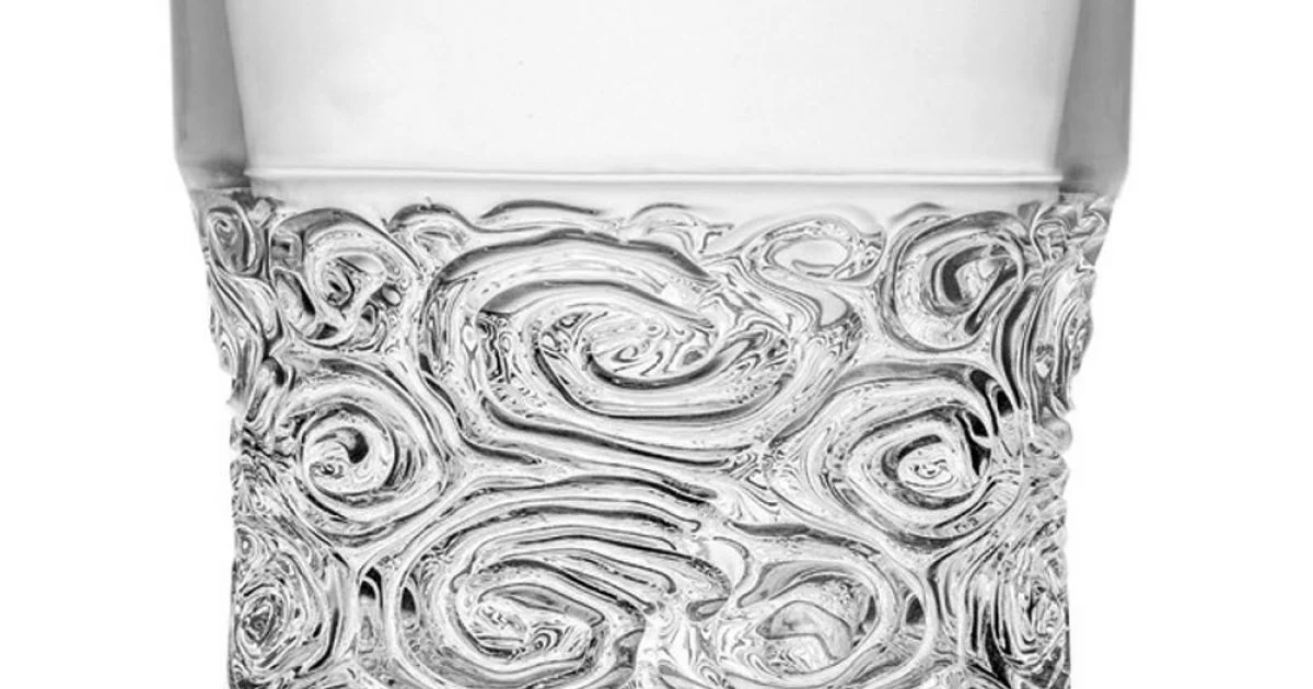 Bicchieri Tumbler Bassi in Eco Cristallo Decoro Audace 12 Pezzi - Ritmo