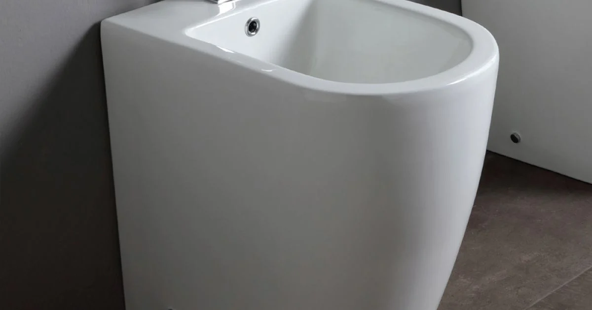 Bidet Monoforo a Terra con Tecnologia Rimless in Ceramica Bianca  - Oleandro