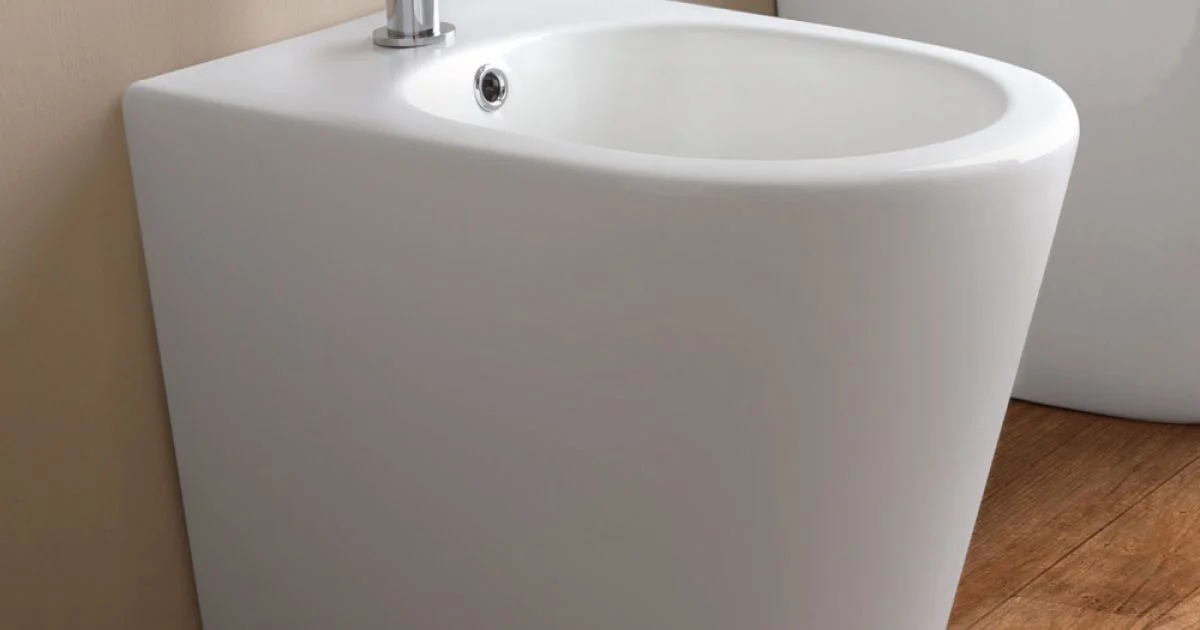 Bidet Monoforo a Terra in Ceramica Bianca dal Design Moderno - Ginepro