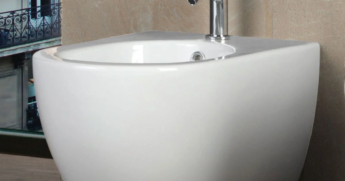 Bidet Sospeso Monoforo in Ceramica Bianca Resistente dal Design Moderno - Aster