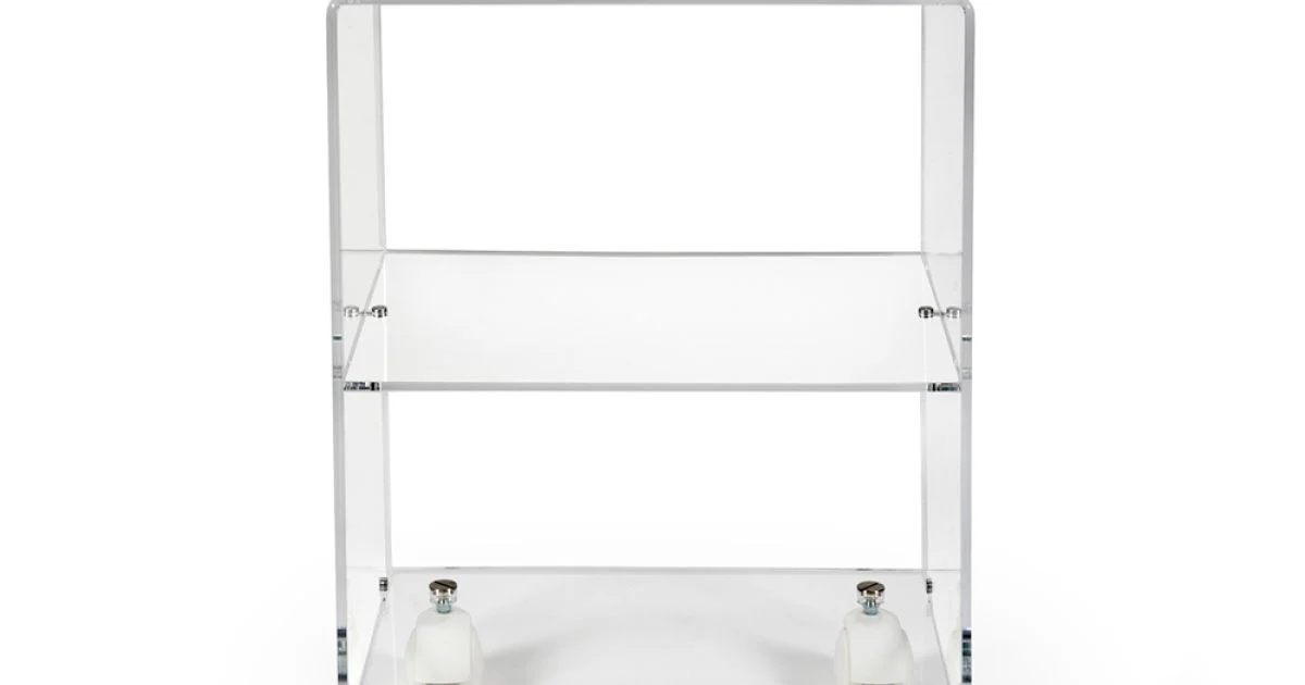 Carrello Porta Oggetti con Ruote in Plexiglass Made in Italy - Rudolf