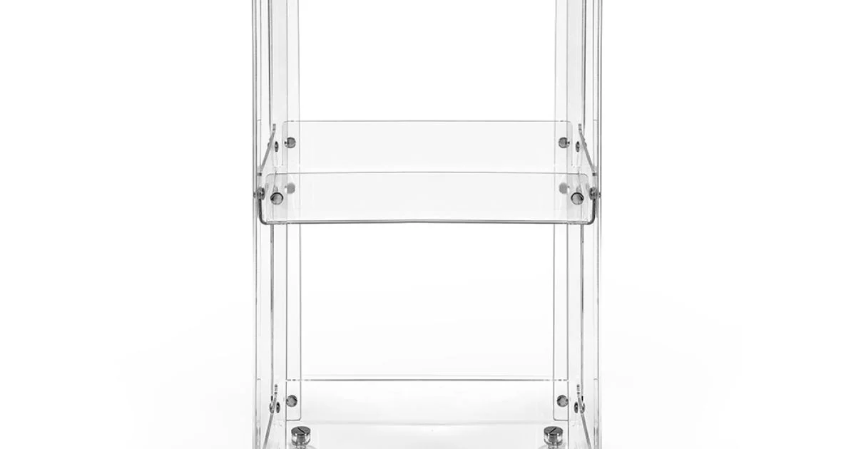 Carrello Porta Vivande in Plexiglass Trasparente Made in Italy - Galatius