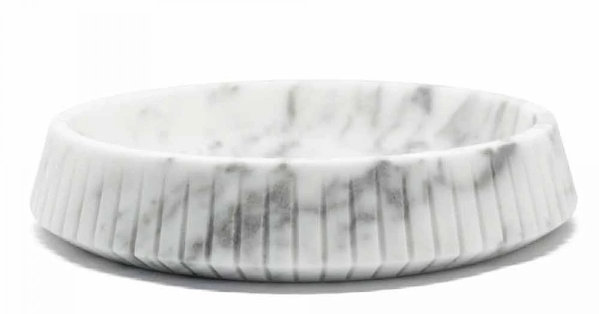 Centrotavola di Design in Marmo Bianco di Carrara Made in Italy - Bryan