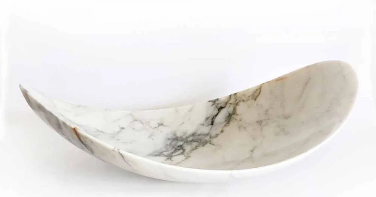 Centrotavola in Marmo Paonazzo di Design Made in Italy - Libeccio