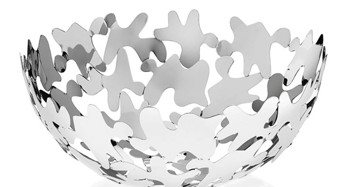 Centrotavola Rotondo Design Contemporaneo Metallo Argentato Decorato - Cordoba