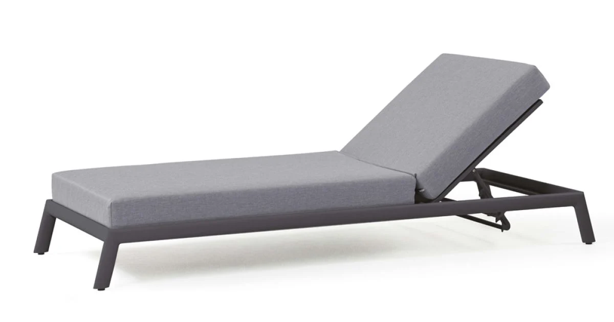 Chaise Longue da Giardino in Alluminio con Rivestimento in Tessuto - Eufemia