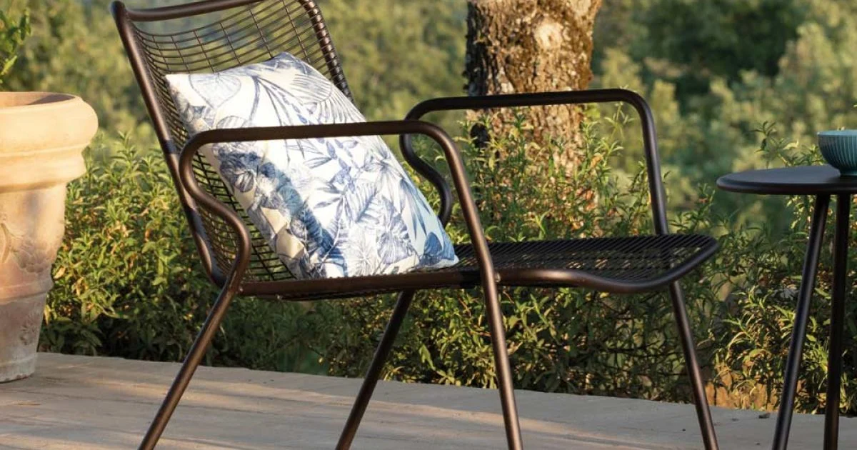 Chaise Longue da Giardino in Metallo Colorato Realizzata in Italia - Vikas
