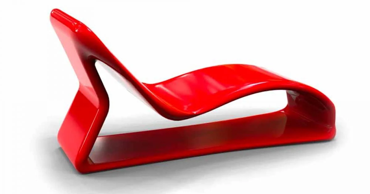 Chaise Longue Design Moderno Kobra Made in Italy