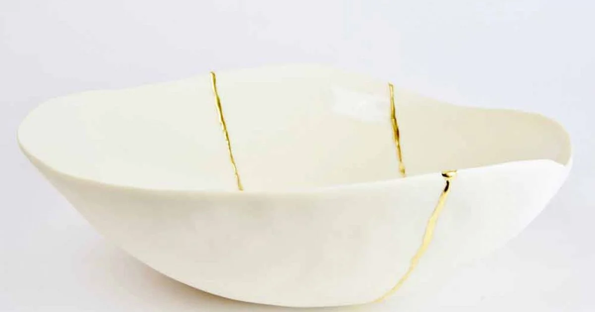 Ciotole in Porcellana Bianca e Foglia d'Oro Design di Lusso Italiano - Cicatroro