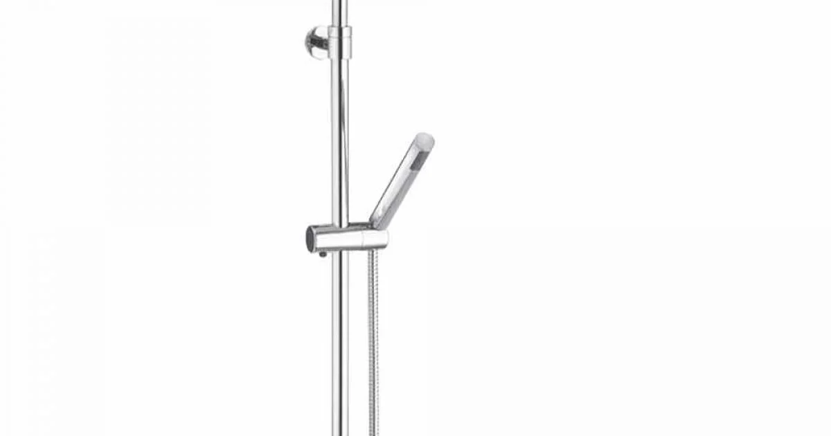 Colonna Doccia a Sezione Tonda in Ottone con Doccetta Made in Italy - Amadeo