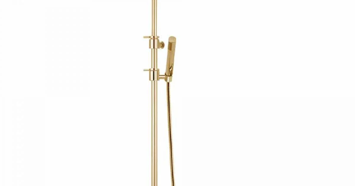 Colonna Doccia in Ottone con Doccia in Abs e Soffione Made in Italy - Cappa
