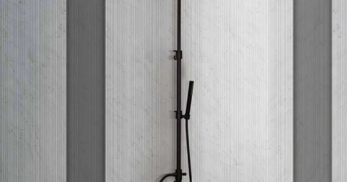 Colonna Doccia in Ottone con Soffione Rotondo in Acciaio Made in Italy - Kennedy