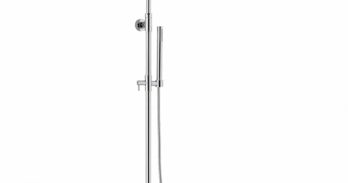 Colonna Doccia in Ottone con Soffione Ultrasottile Rotondo Made in Italy - Merio