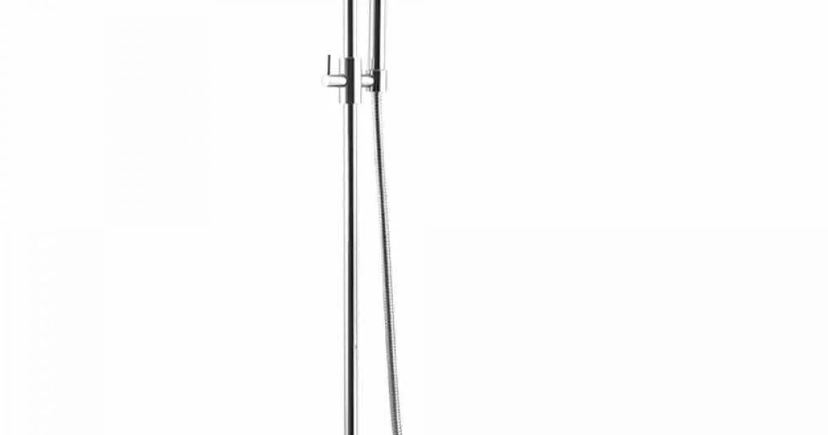Colonna Doccia in Ottone Cromato con Soffione in Acciaio Made in Italy - Daino