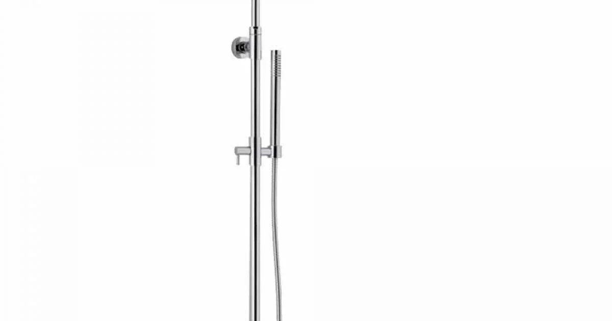 Colonna Doccia in Ottone Cromato con Soffione Ultraslim Made in Italy - Primo