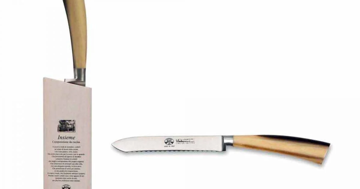 Coltello Pomodoro con Ceppo, Berti in Esclusiva per Viadurini - Polino