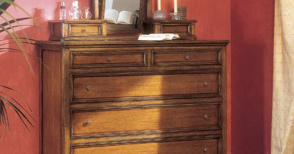 Comò con 5 Cassetti in Legno Bassano Francia Realizzato in Italia - Hadad