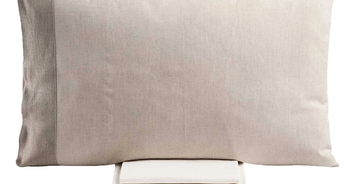 Completo Letto Matrimoniale in 90% Cotone e 10% Lino Made in Italy - Nestle