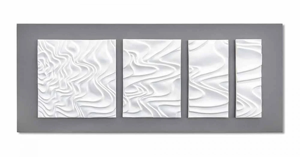 Composizione a Parete Astratta Design Moderno in Ceramica Made in Italy - Verno