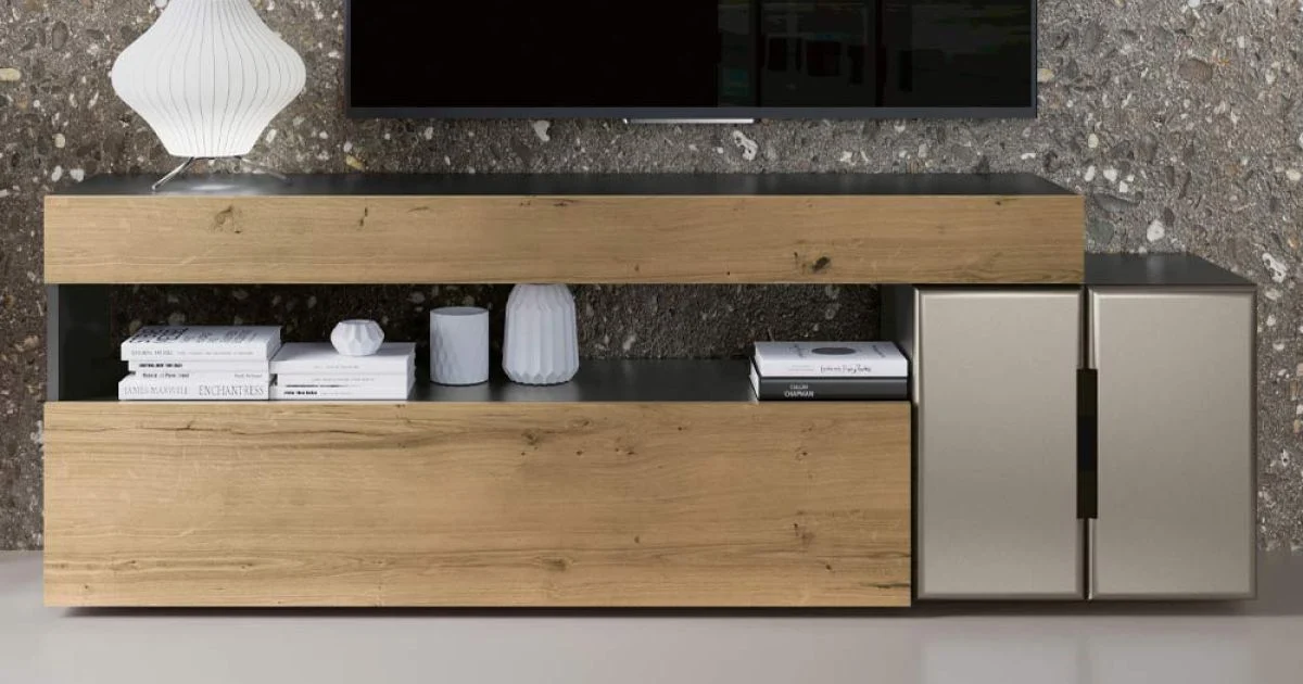 Composizione a Parete Moderna di Design in MDF Made in Italy - Kristin