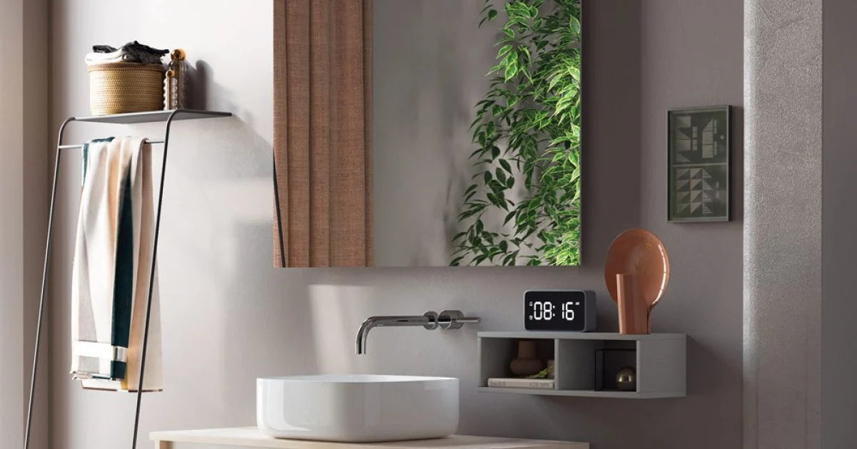 Composizione Bagno Completa di Lavabo, Specchio e Base Made in Italy - Dream