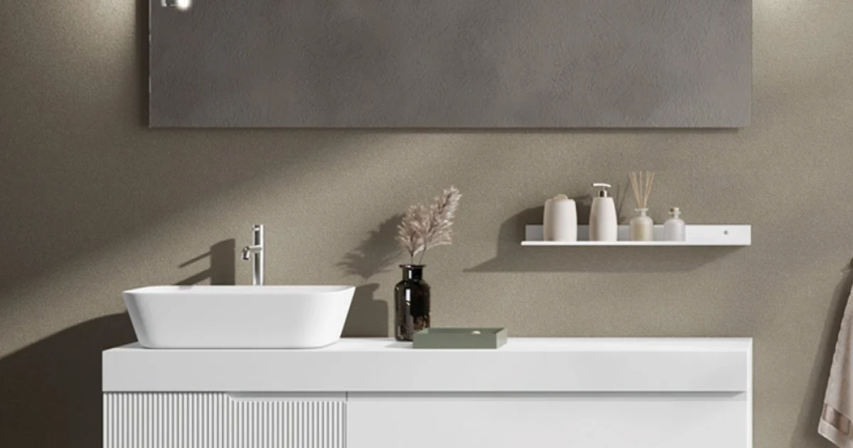 Composizione Bagno con Specchio e Mensola Made in Italy - Erebo