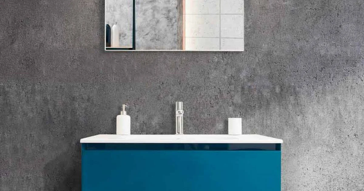 Mobile Bagno 90 cm, Lavabo e Specchio Moderni – Becky