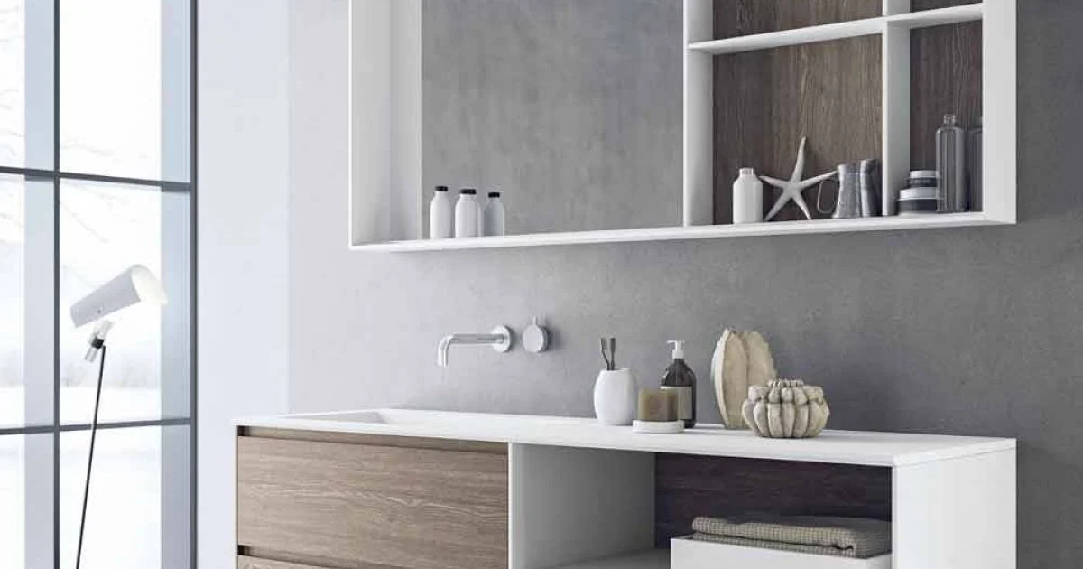 Composizione d’Arredo Bagno, Design Moderno e Sospeso Made in Italy - Callisi8