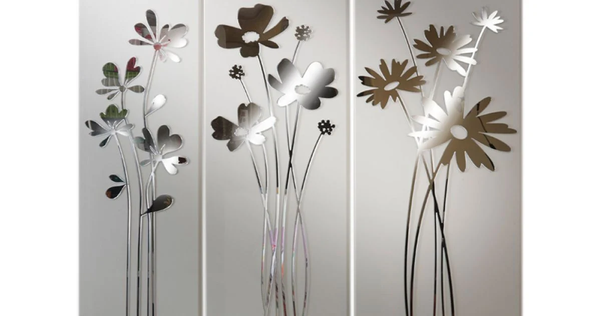 Composizione di 3 Pannelli che Raffigurano 3 Mazzi di Fiori Made in Italy - Colleen