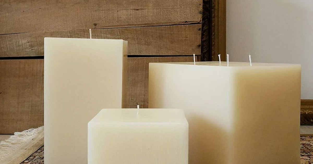Composizione di Candele Quadrate in Cera Made in Italy, 3 Pezzi - Mondelle