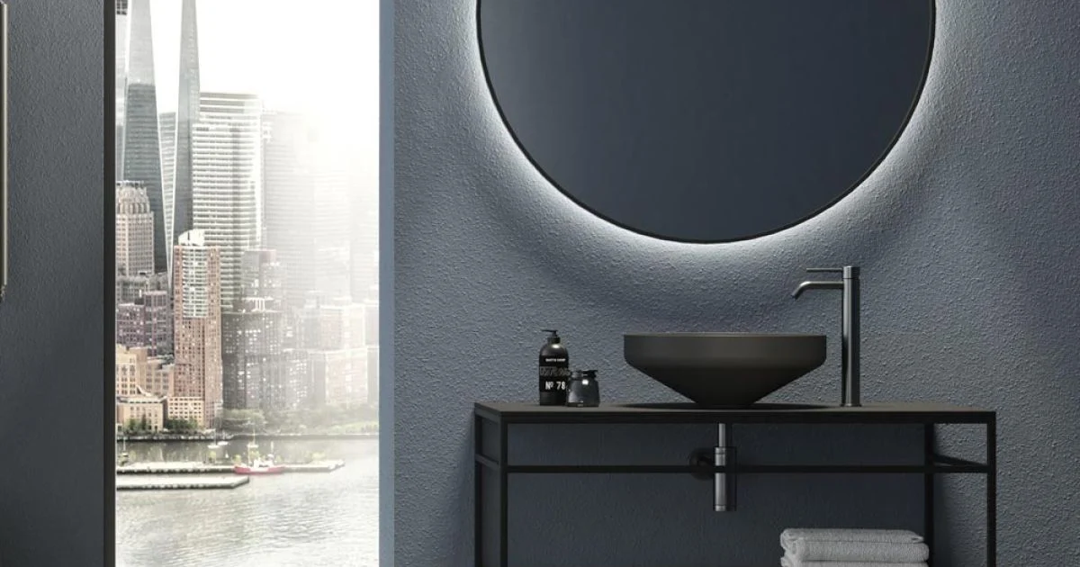 Composizione Mobile Bagno con Lavabo, Base e Specchio Made in Italy - Hoscar