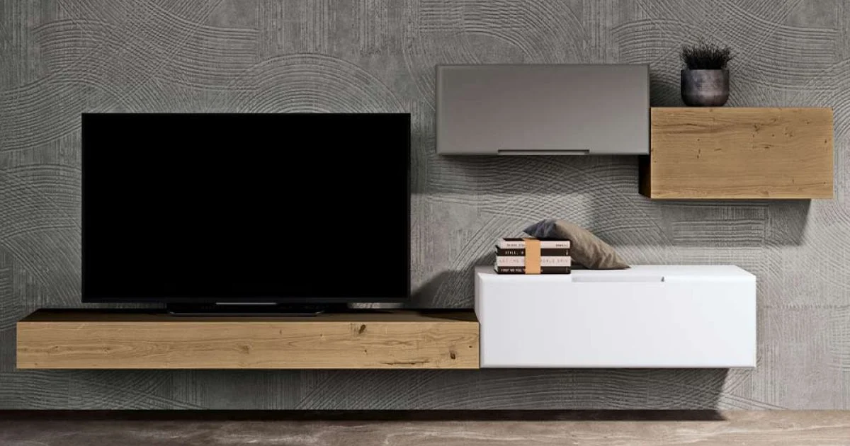 Composizione Mobili e Porta TV Soggiorno in MDF Made in Italy - Hedda