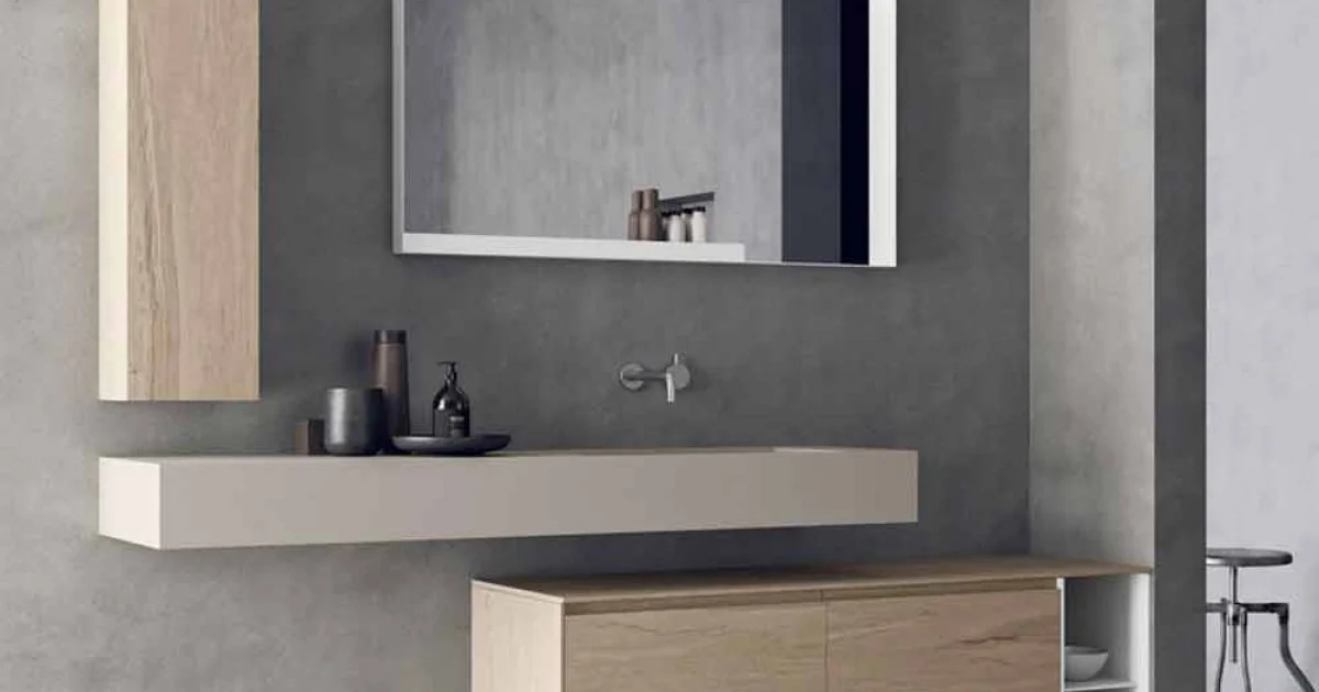 Composizione Mobili Moderni e Sospesi da Bagno, Design Made in Italy - Callisi1