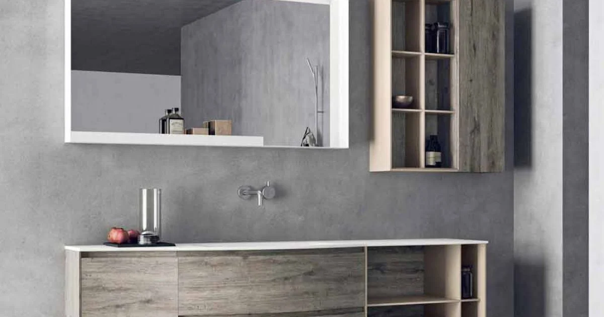Composizione Sospesa di Design, Mobili Moderni di Design per il Bagno - Callisi5
