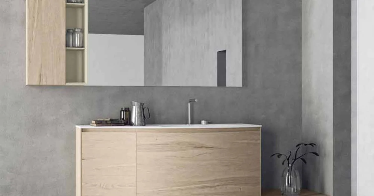 Composizione Sospesa e Moderna per il Bagno, Design Made in Italy - Callisi4