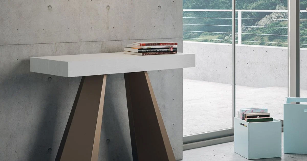 Consolle Allungabile a 300 cm con Gambe Finitura Orso Made in Italy - Destino