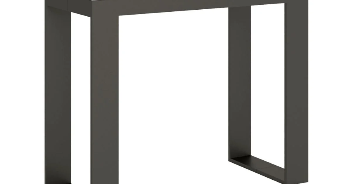 Consolle Allungabile a 300 cm con Telaio Antracite e Legno Made in Italy - Fata