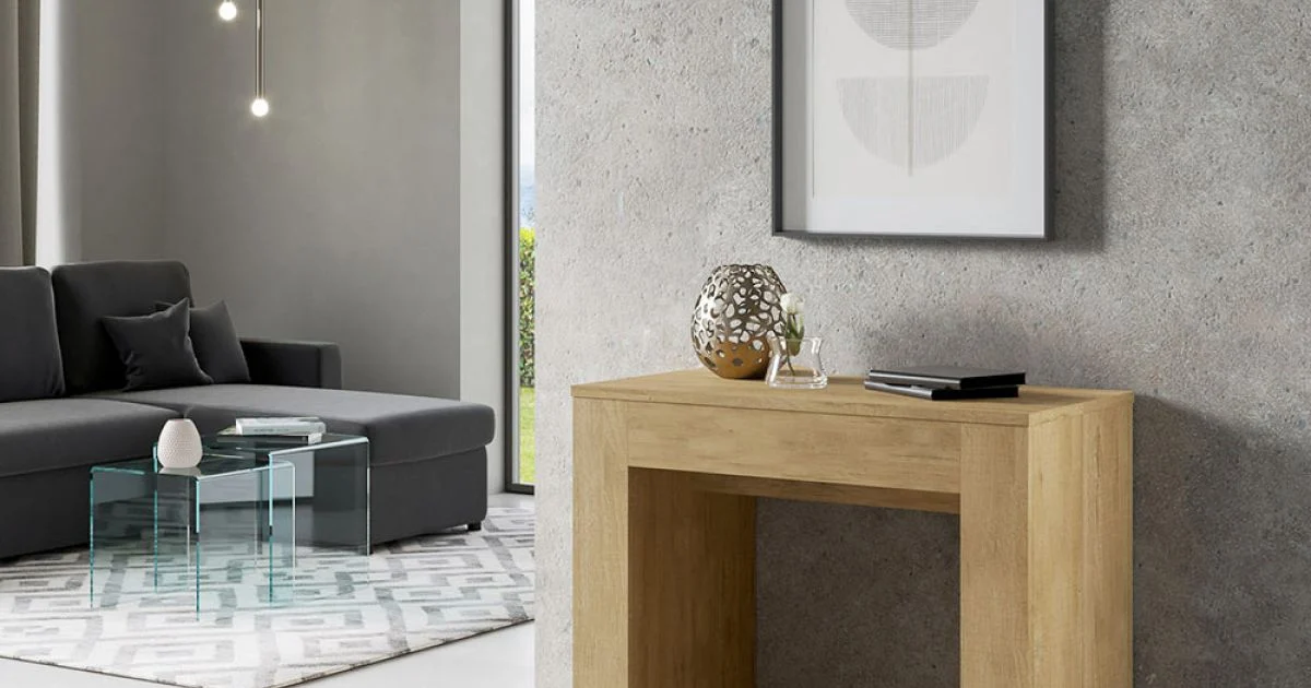 Consolle Allungabile a 307 cm in Microparticelle di Legno Made in Italy - Corona