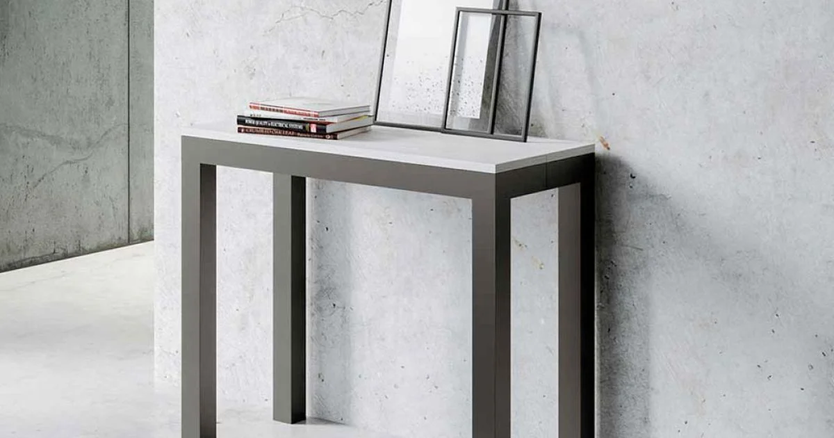 Consolle Allungabile di Design Moderno in Legno e Ferro Made in Italy – Never