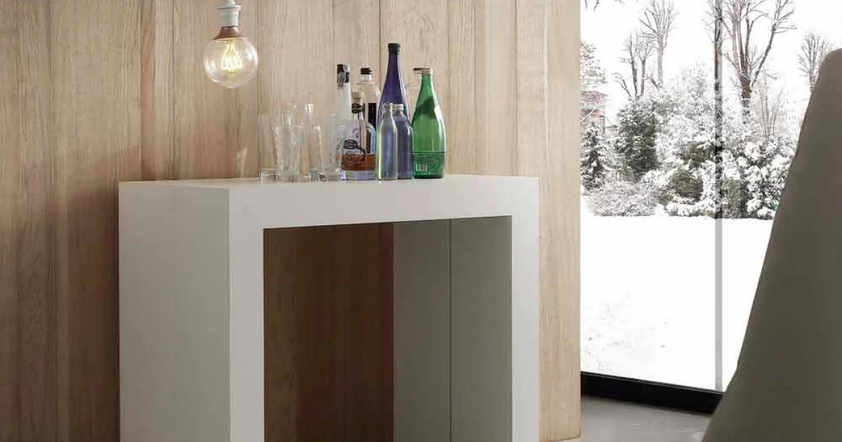 Consolle allungabile fino 295 cm in nobilitato folding Uri
