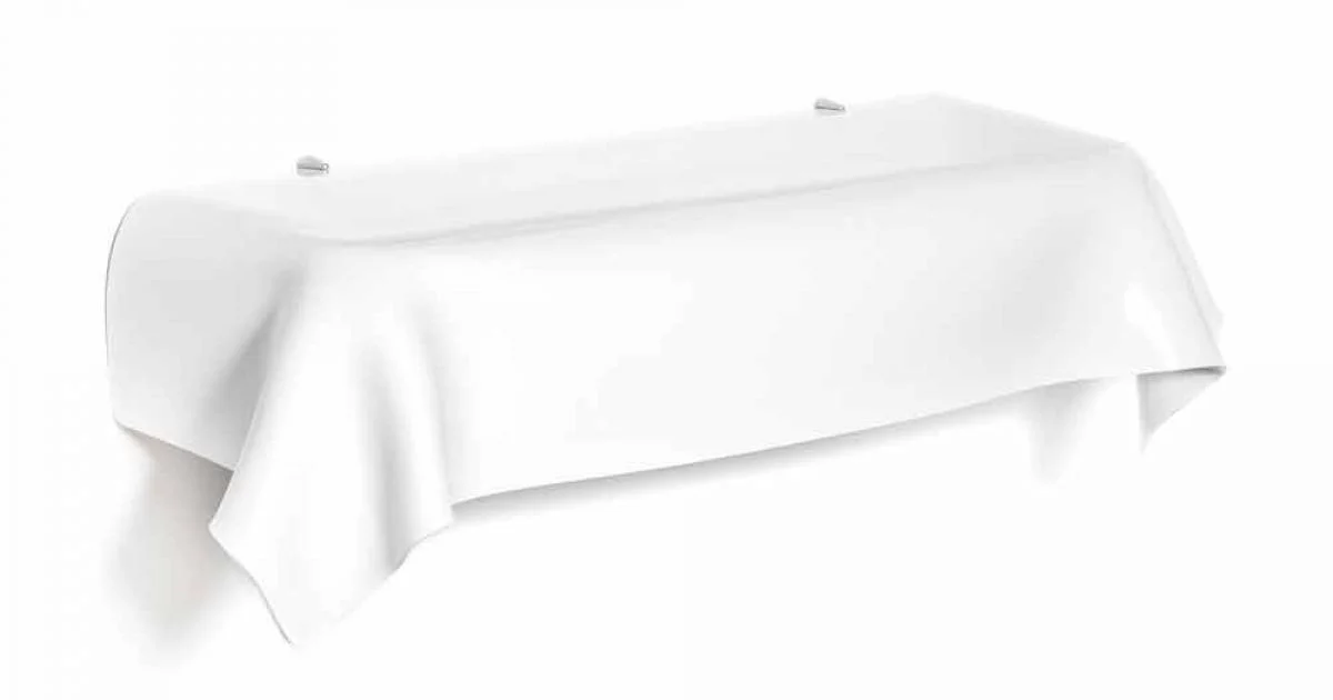 Consolle design moderno in plexiglass bianco drappeggiato Wish