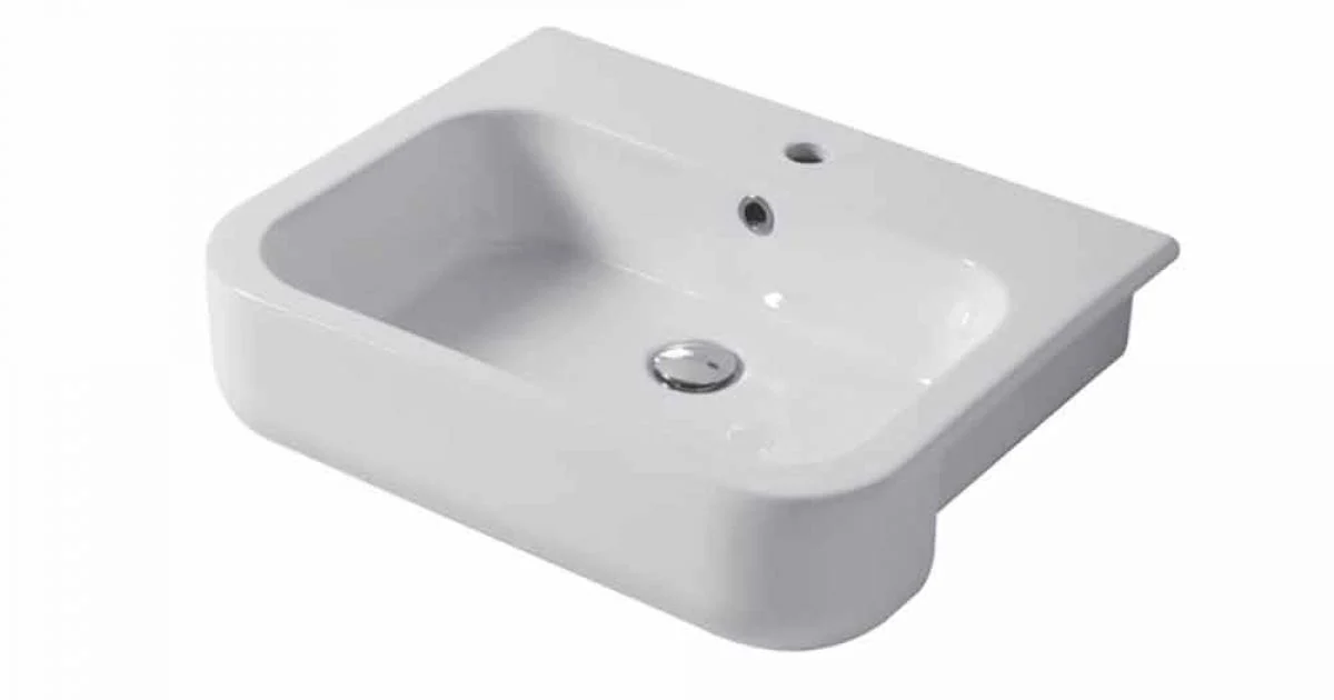 Consolle di design da parete e incasso, L60 in ceramica: Riardo