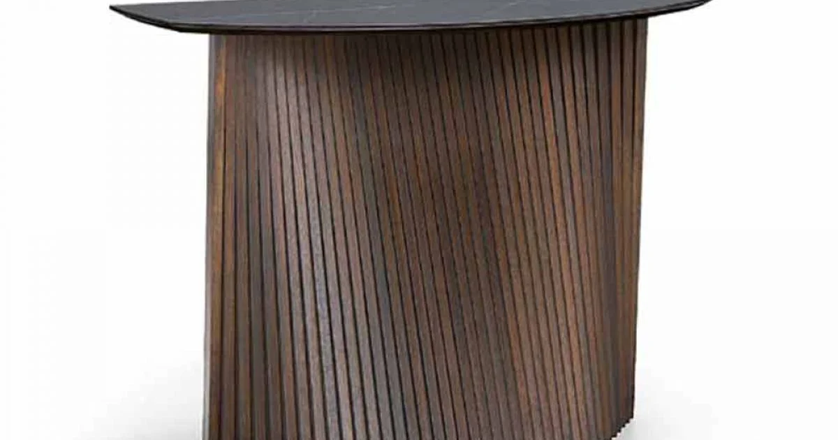 Consolle di Lusso in Legno con Piano in Gres Marmo Made in Italy - Oxide