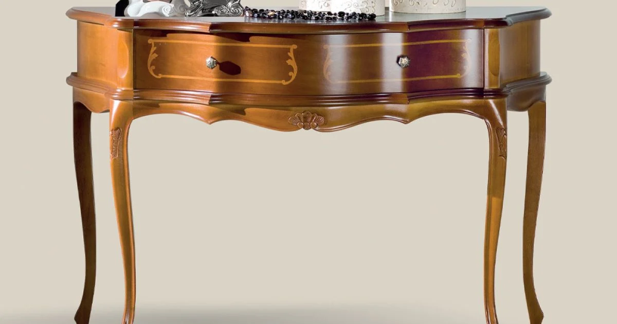 Consolle Ingresso Classica in Legno con 1 Cassetto Made in Italy - Leonor