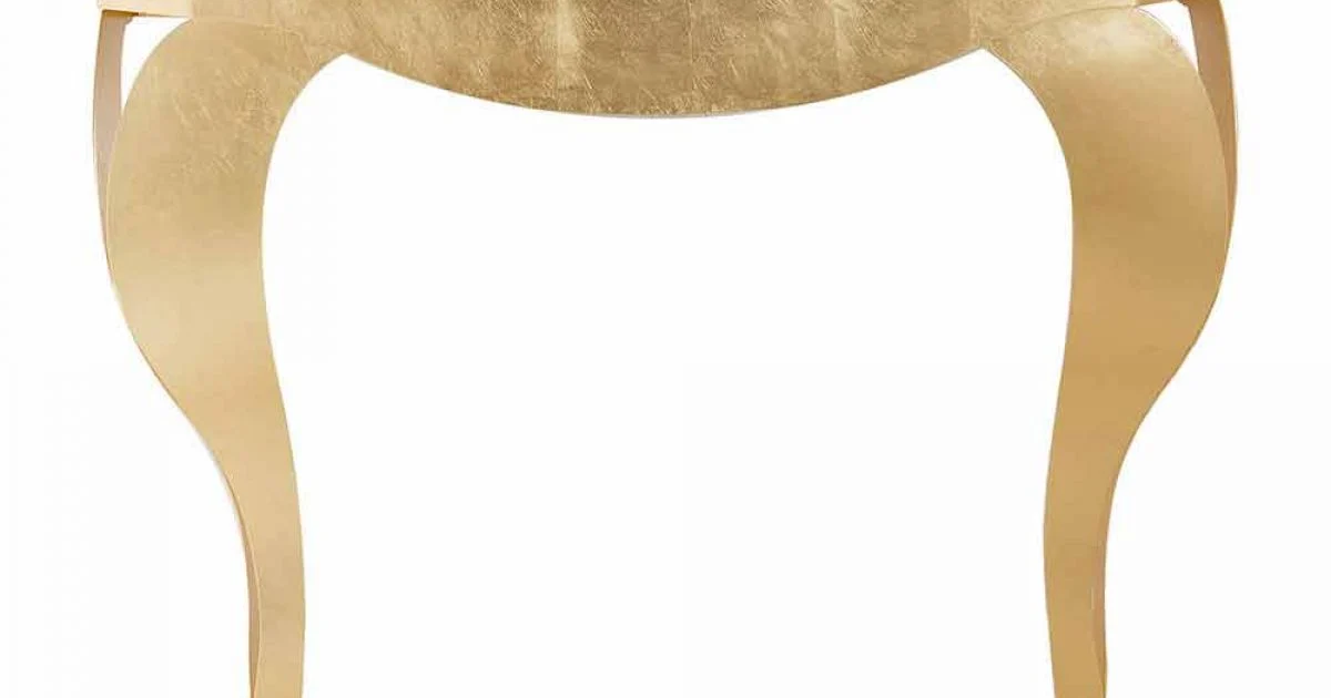 Consolle Moderna in Ferro Foglia Oro o Argento Made in Italy – Daledale