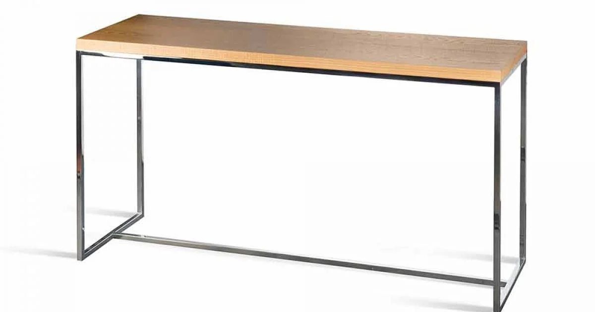 Consolle rettangolare in legno e metallo 100% Made in Italy Flora