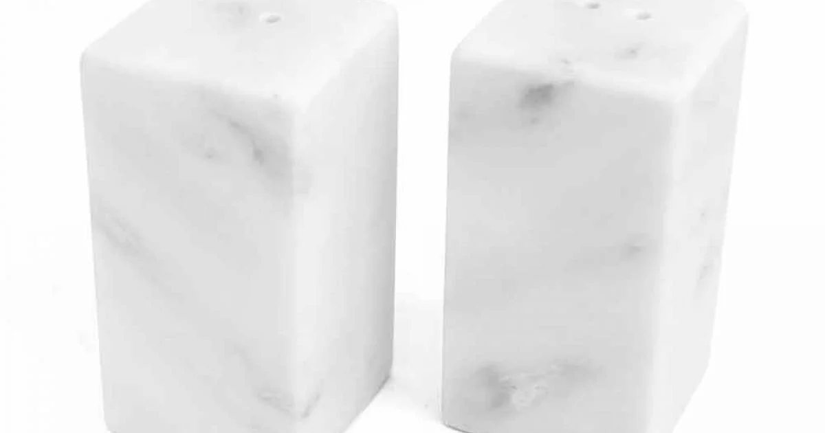 Contenitori per Sale e Pepe in Marmo Bianco di Carrara Made in Italy - Julio