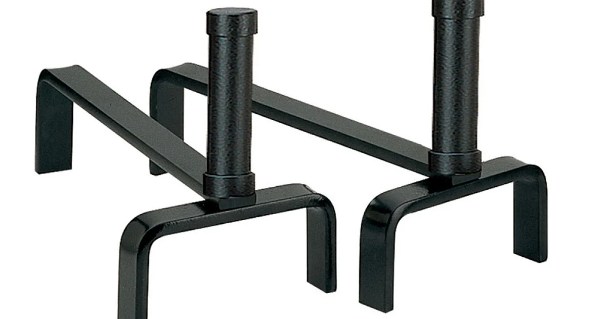 Coppia di Alari per il Camino in Metallo Altezza 22 cm Made in Italy - Tucano