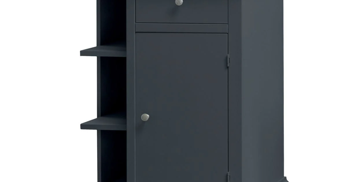 Credenza con 1 Anta, 1 Cassetto e 3 Vani a Giorno Made in Italy - Hoder