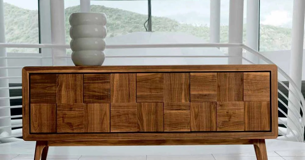 Credenza con 3 ante in legno massello design moderno Nensi